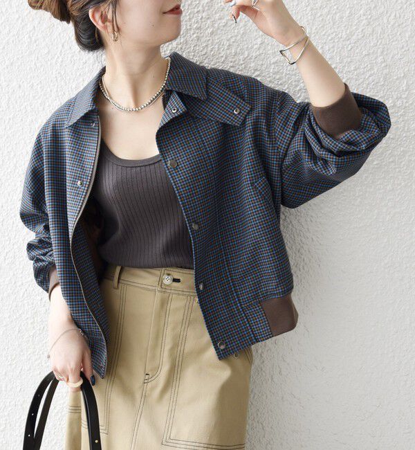 SHIPS any「SHIPS any: ガンクラブ チェック ハンティング ブルゾン」|ブルゾン・スタジャン|