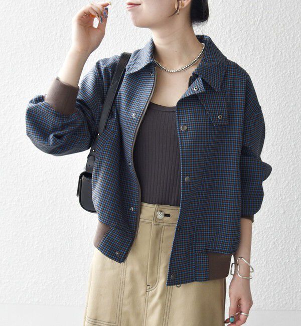 SHIPS any「SHIPS any: ガンクラブ チェック ハンティング ブルゾン」|ブルゾン・スタジャン|