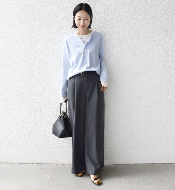 SHIPS for women「レイヤード ライク ヘンリーネック プルオーバー」|Tシャツ・カットソー|