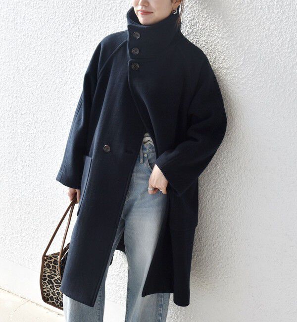 SHIPS any「SHIPS any: PURE WOOL スタンド ＆ ビッグカラー コート」|その他|