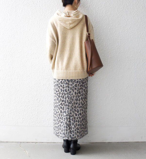 SHIPS any「SHIPS any:〈手洗い可能〉ステッチ デザイン フーディー ルーズ ニット」|ニット・セーター|