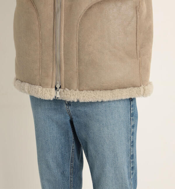 MACPHEE「エコムートン ジップアップジレ」|ベスト・ジレ|