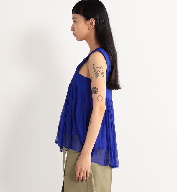 Edition「シルク ヨウリュウノースリーブブラウス」|シャツ・ブラウス|