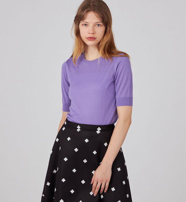 Ballsey「スーパーエクストラファインウール ハーフスリーブプルオーバー」|ニット・セーター|