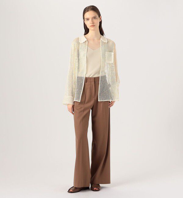 DES PRES「スパークリングネット シャツカーディガン」|シャツ・ブラウス|