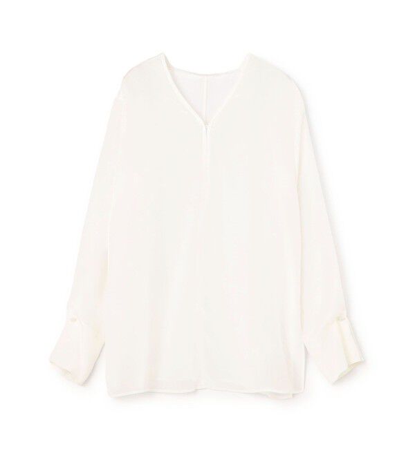 Ballsey「Cherie スクエア＆Vネックフロンタブルブラウス」|シャツ・ブラウス|