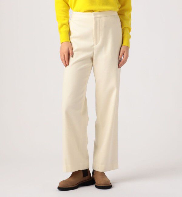 GALERIE VIE「ホワイトフランネル　ストレート イージーパンツ」|チノ|