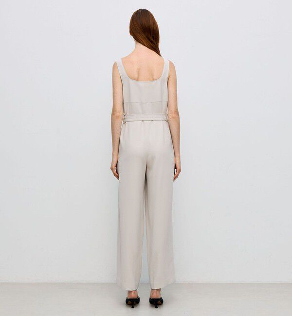 BACCA「ジョーゼットサテン ベルテッドジャンプスーツ」|オールインワン|