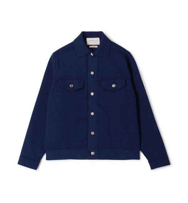 TOMORROWLAND MENS「TOMORROWLAND tricot ポリエステルコットン ニットGジャン」|ニット・セーター|67 ブルー