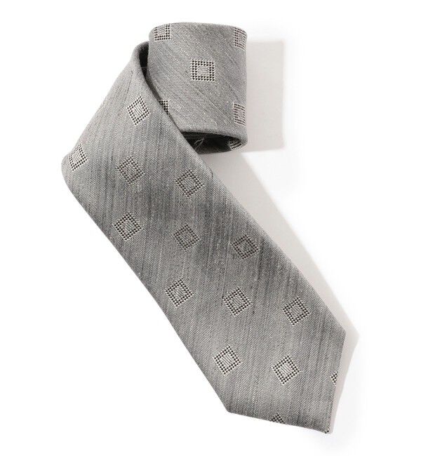 TOMORROWLAND GOODS「TOMORROWLAND シルクリネン 小紋柄ネクタイ」|ネクタイ・蝶ネクタイ|18 グレー