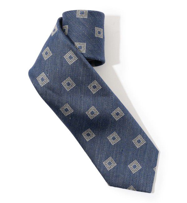 TOMORROWLAND GOODS「TOMORROWLAND シルクリネン 小紋柄ネクタイ」|ネクタイ・蝶ネクタイ|67 ダークブルー