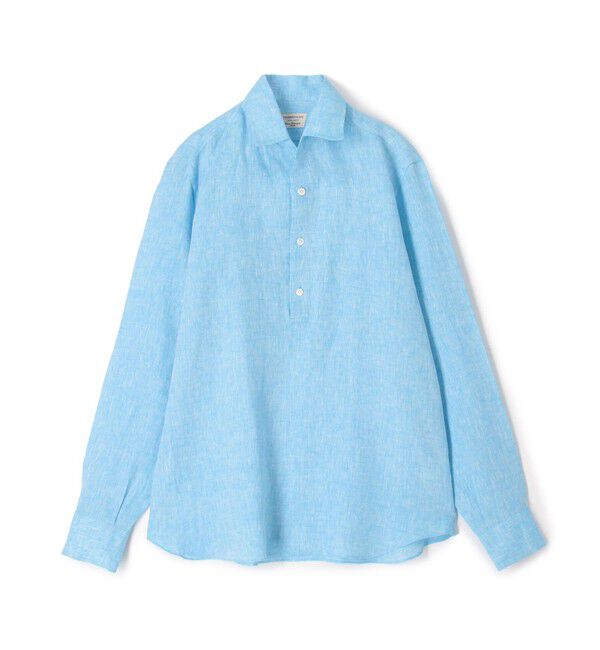TOMORROWLAND BUYING WEAR「Maria Santangelo リネン ワンピースカラー プルオーバーシャツ」|シャツ・ブラウス|65 ブルー
