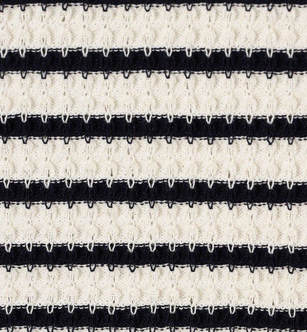 MACPHEE「マリンボーダー レースアッププルオーバー」|ニット・セーター|