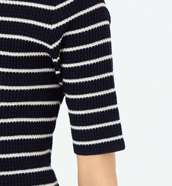 MACPHEE「マリンボーダー レースアッププルオーバー」|ニット・セーター|