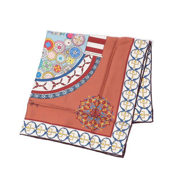 TOMORROWLAND GOODS「Kinloch シルクスカーフ」|バンダナ・スカーフ|46 ブラウン系