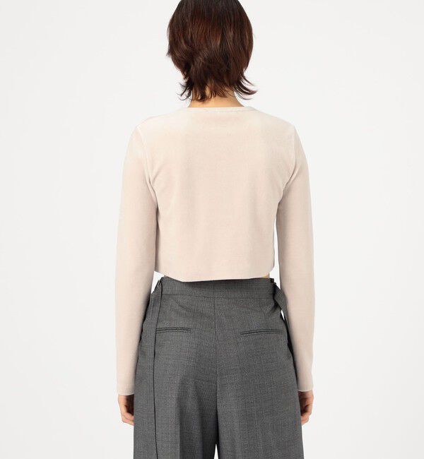 BACCA「ヘビーベロア ショートカーディガン」|カーディガン|