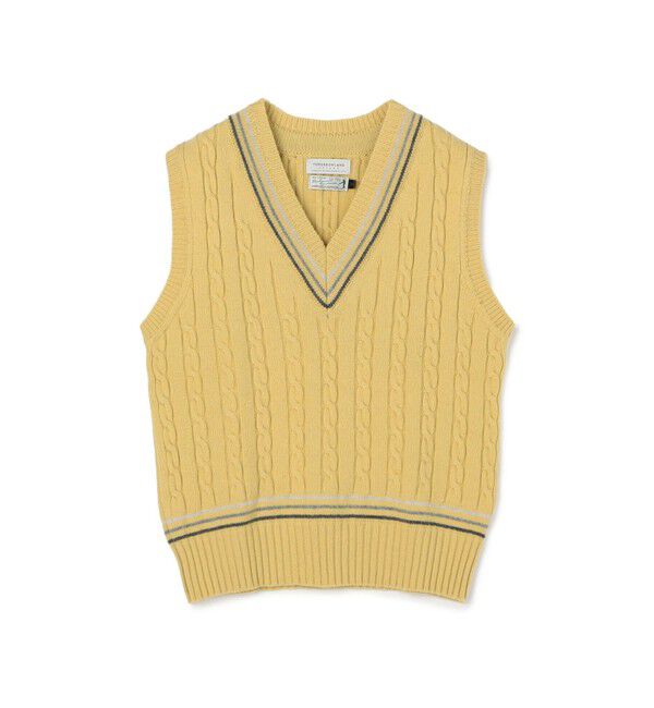 TOMORROWLAND MENS「【別注】RICHMOND KNITWEAR ウールケーブル Vネックベスト」|ニット・セーター|24 イエロー系