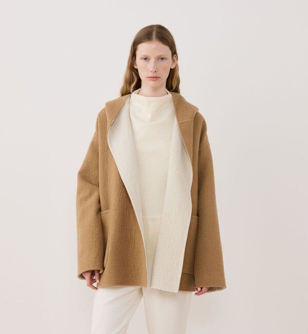 GALERIE VIE「シープライクダブルフェイス フーデッドコート」|その他|
