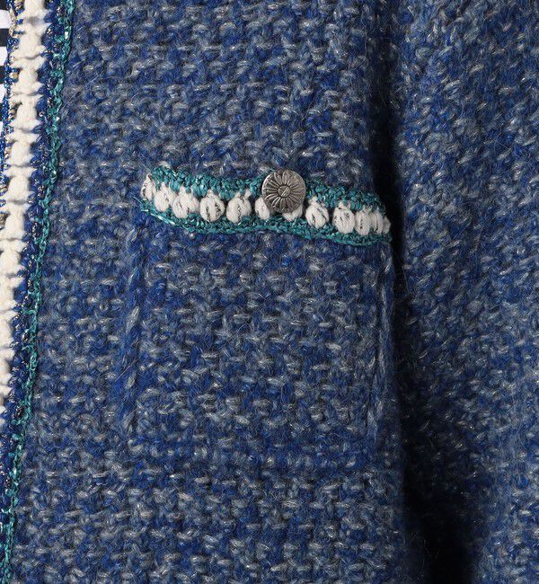 MACPHEE「ラメツイードニット 4ポケットカーディガン」|カーディガン|