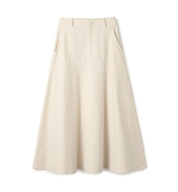 GALERIE VIE「ノンマーセライズドコットン フレアスカート」|フレア|11 ホワイト