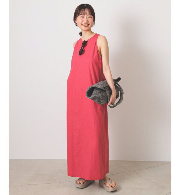 SLOBE IENA「リネンレーヨンノースリーブナローワンピース」|ワンピース|