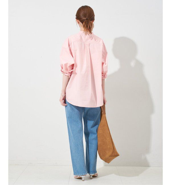 SLOBE IENA「《追加》ROYAL NAVY/ロイヤルネイビー SLOBE別注 バンドカラーシャツ」|シャツ・ブラウス|