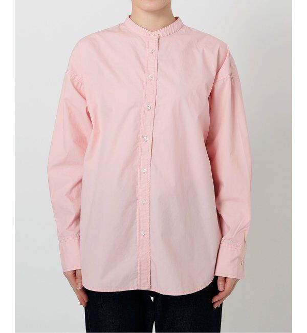 SLOBE IENA「《追加》ROYAL NAVY/ロイヤルネイビー SLOBE別注 バンドカラーシャツ」|シャツ・ブラウス|