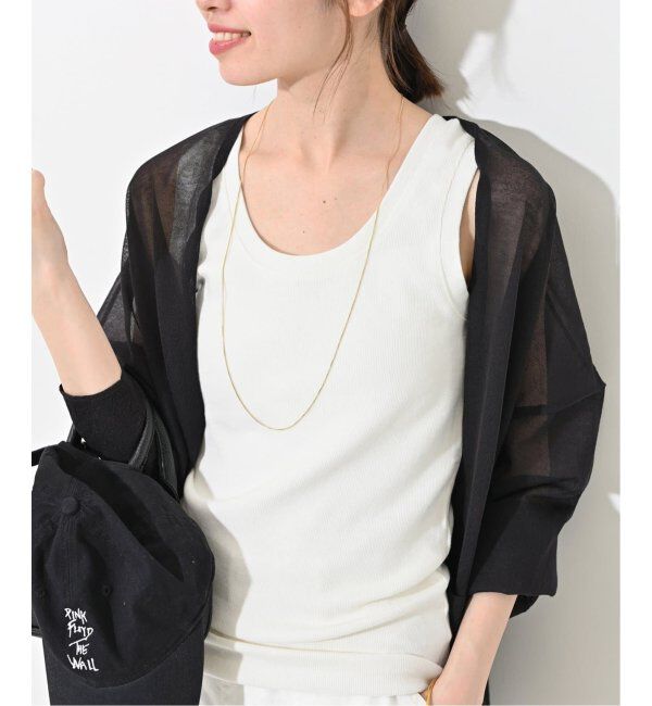 SLOBE IENA「《追加》コットンテレコタンクトップ」|タンクトップ|ホワイト