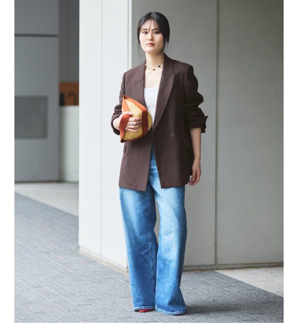 IENA「ウォッシャブル リネンミックス テーラードジャケット」|テーラードジャケット|
