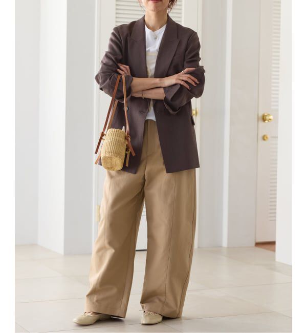 IENA「ウォッシャブル リネンミックス テーラードジャケット」|テーラードジャケット|