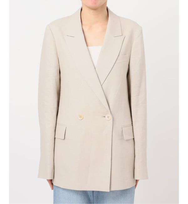 IENA「ウォッシャブル リネンミックス テーラードジャケット」|テーラードジャケット|