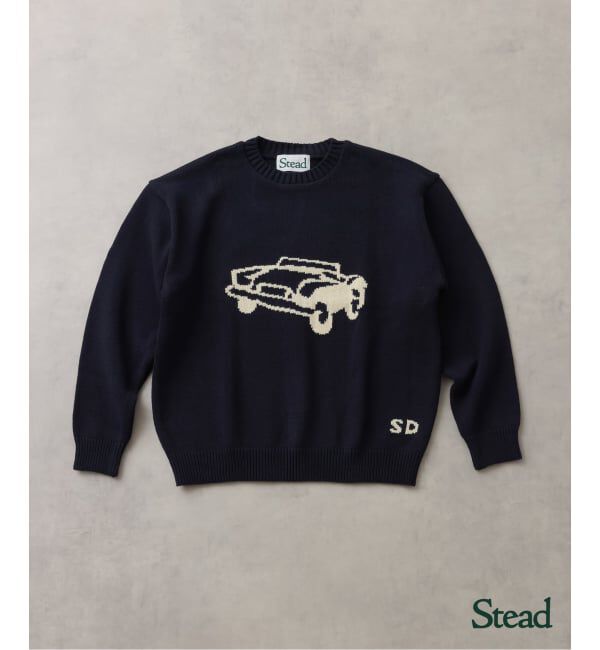 J.S.Homestead「Stead / ホビー インターシャ ニット」|ニット・セーター|ネイビー