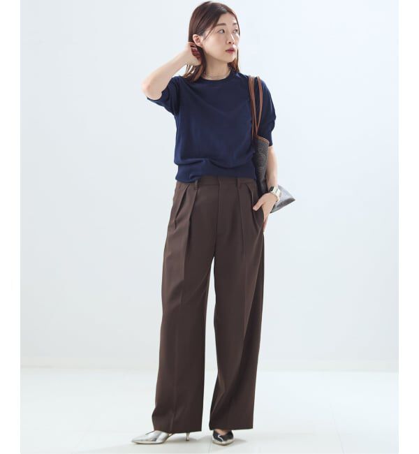 journal standard L'essage「コットンハーフスリーブプルオーバー」|ニット・セーター|