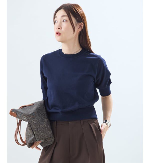 journal standard L'essage「コットンハーフスリーブプルオーバー」|ニット・セーター|