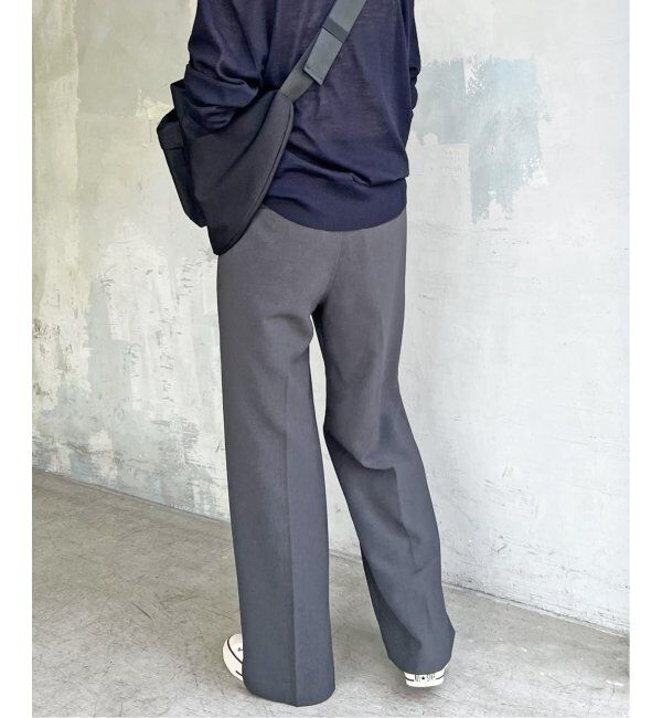 Spick and Span「《追加2》ダブルクロスツータックパンツ」|スラックス|