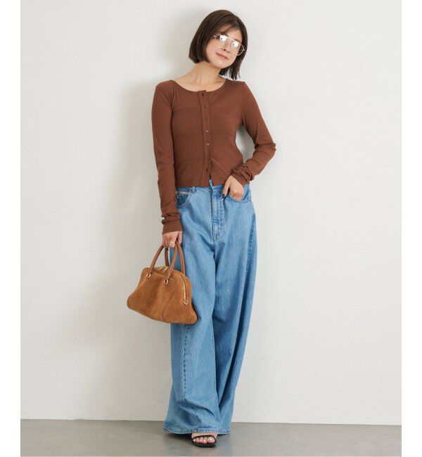 U by SPICK&SPAN「コットンテレココンパクトカーデ」|カーディガン|