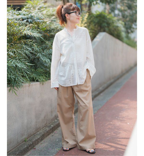 Spick and Span「《追加3》PEレースシャツ」|シャツ・ブラウス|