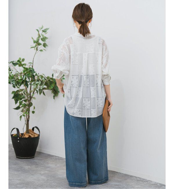 Spick and Span「《追加3》PEレースシャツ」|シャツ・ブラウス|