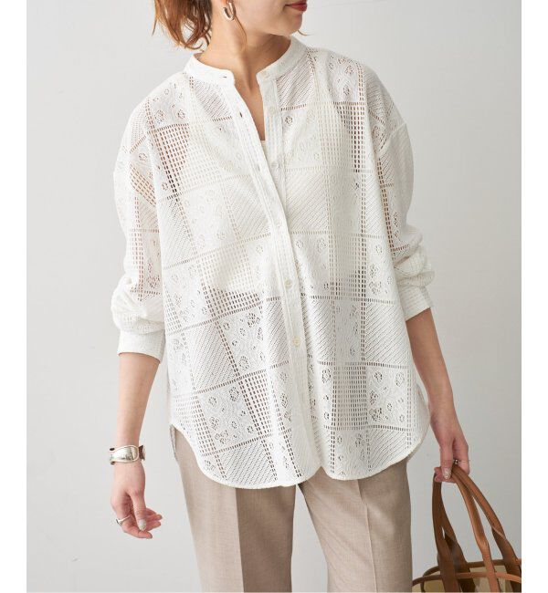 Spick and Span「《追加3》PEレースシャツ」|シャツ・ブラウス|