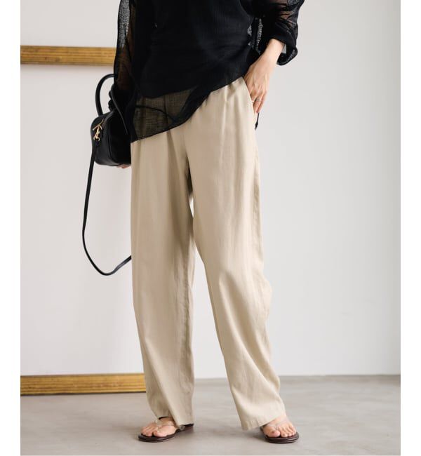 FRAMeWORK「≪WEB限定 / 追加予約≫レーヨンリネンツイルドロストパンツ」|その他|ベージュ A