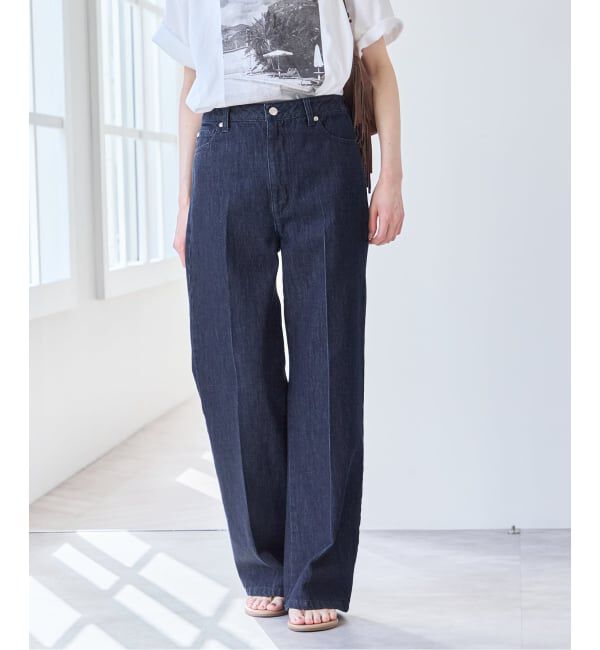 U by SPICK&SPAN「《追加予約》ハイライズストレートデニム」|デニム|