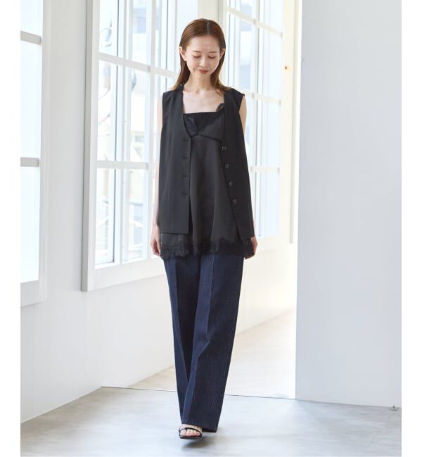 U by SPICK&SPAN「《追加予約》ハイライズストレートデニム」|デニム|