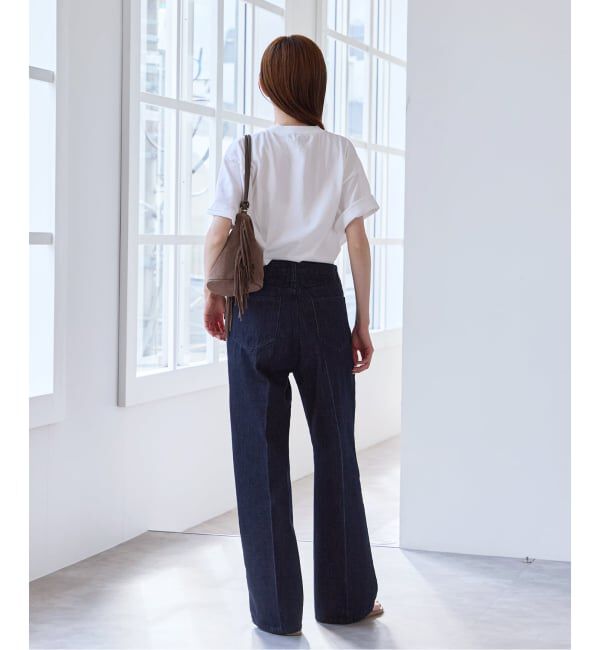 U by SPICK&SPAN「《追加予約》ハイライズストレートデニム」|デニム|
