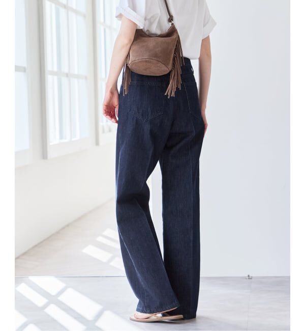 U by SPICK&SPAN「《追加予約》ハイライズストレートデニム」|デニム|