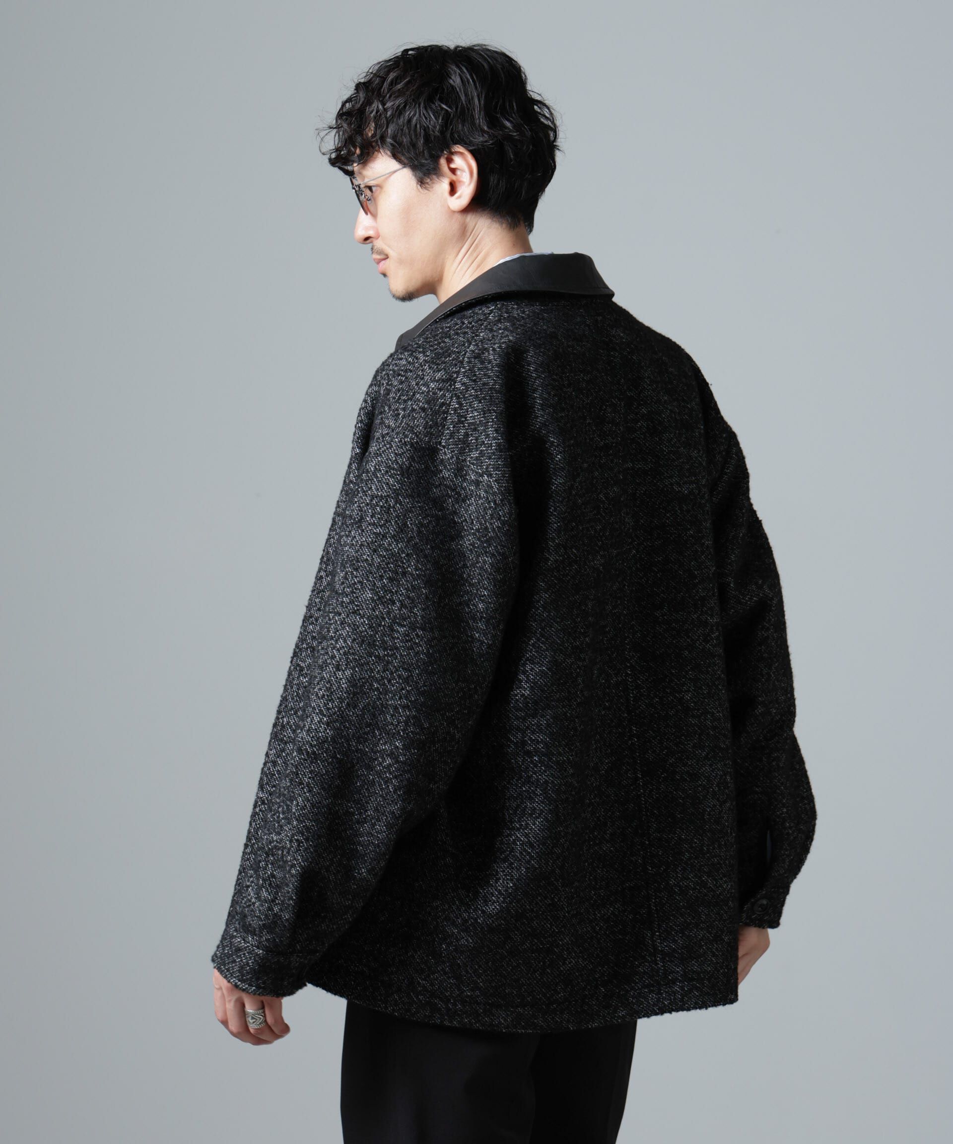 nano･universe「ループヤーンミックス バーンジャケット」|ブルゾン・スタジャン|