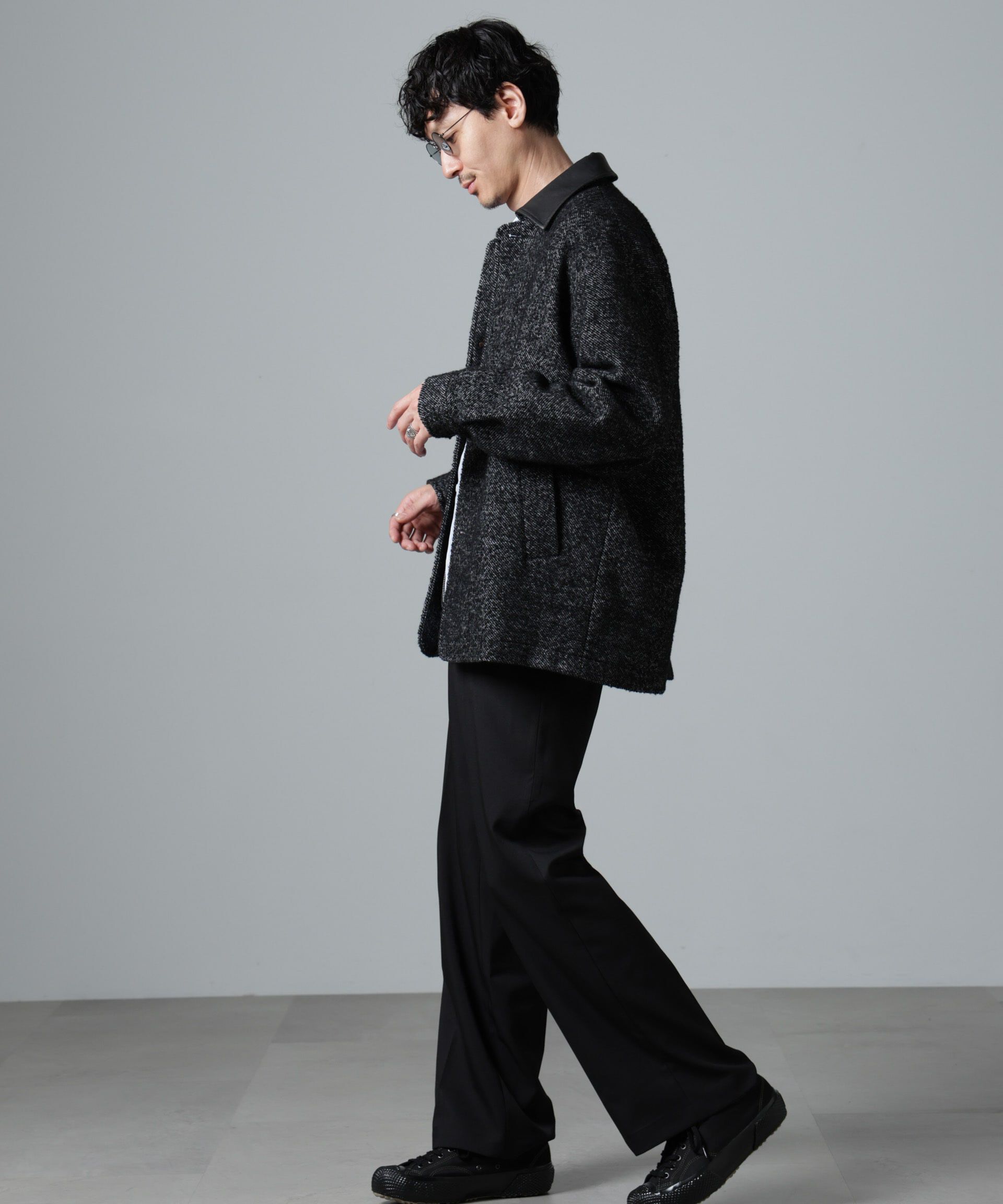 nano･universe「ループヤーンミックス バーンジャケット」|ブルゾン・スタジャン|