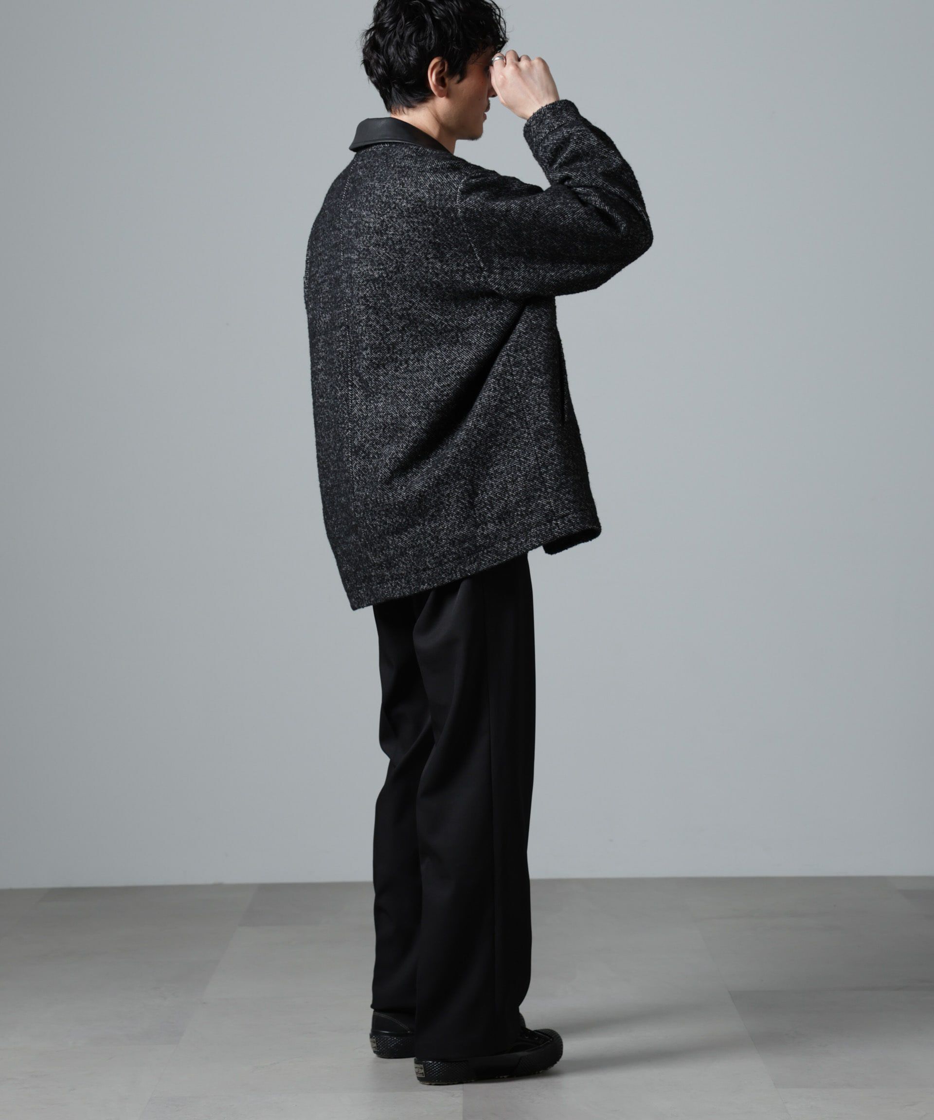 nano･universe「ループヤーンミックス バーンジャケット」|ブルゾン・スタジャン|