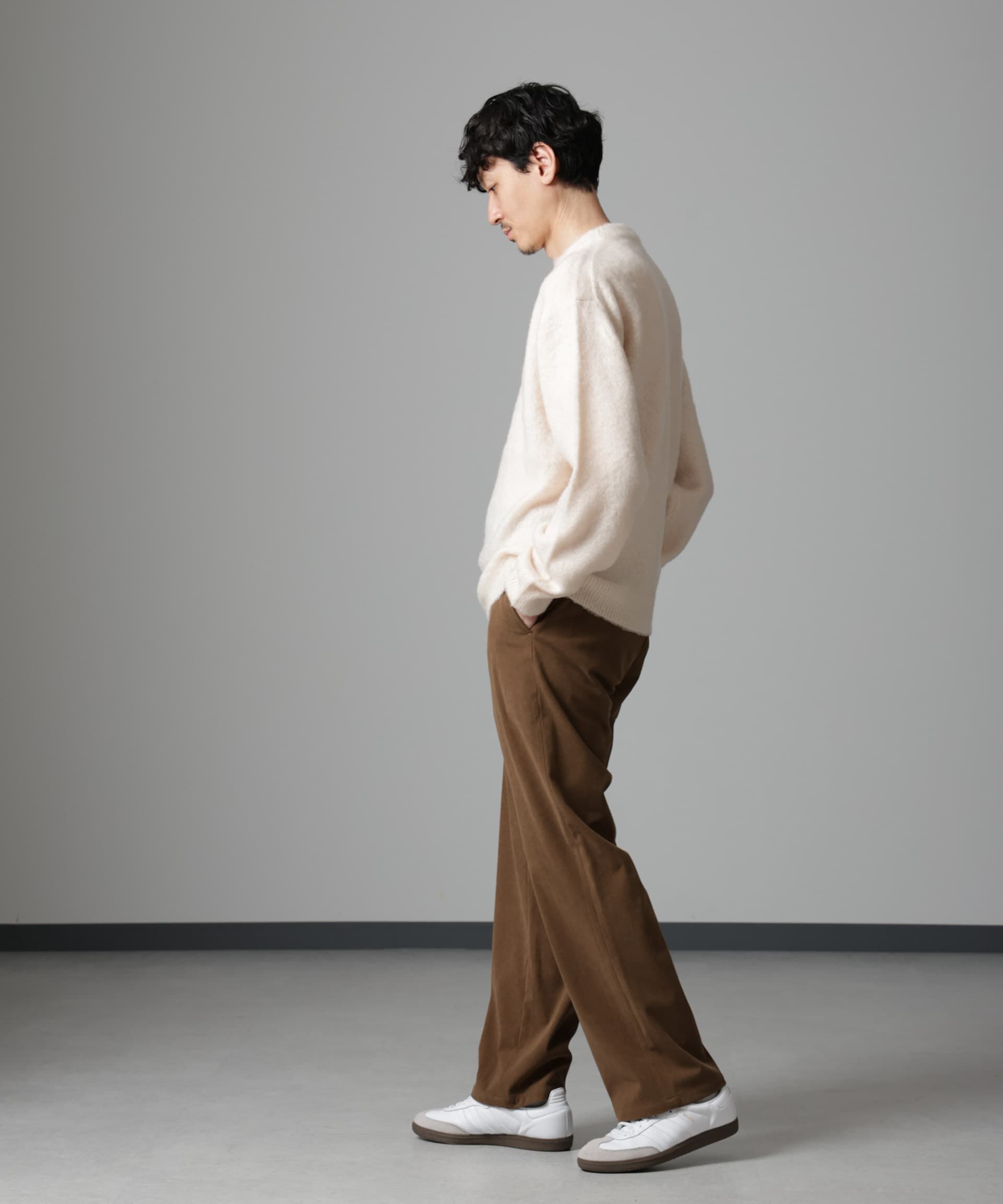 nano･universe「モヘヤブレンド起毛クルーネックニット」|ニット・セーター|