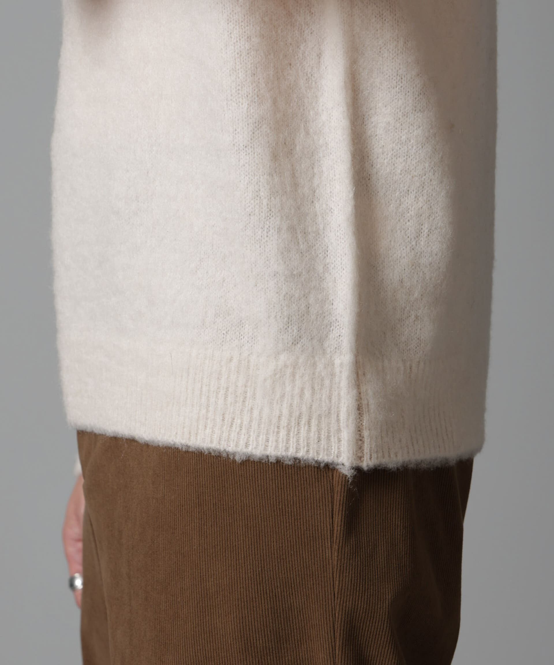 nano･universe「モヘヤブレンド起毛クルーネックニット」|ニット・セーター|