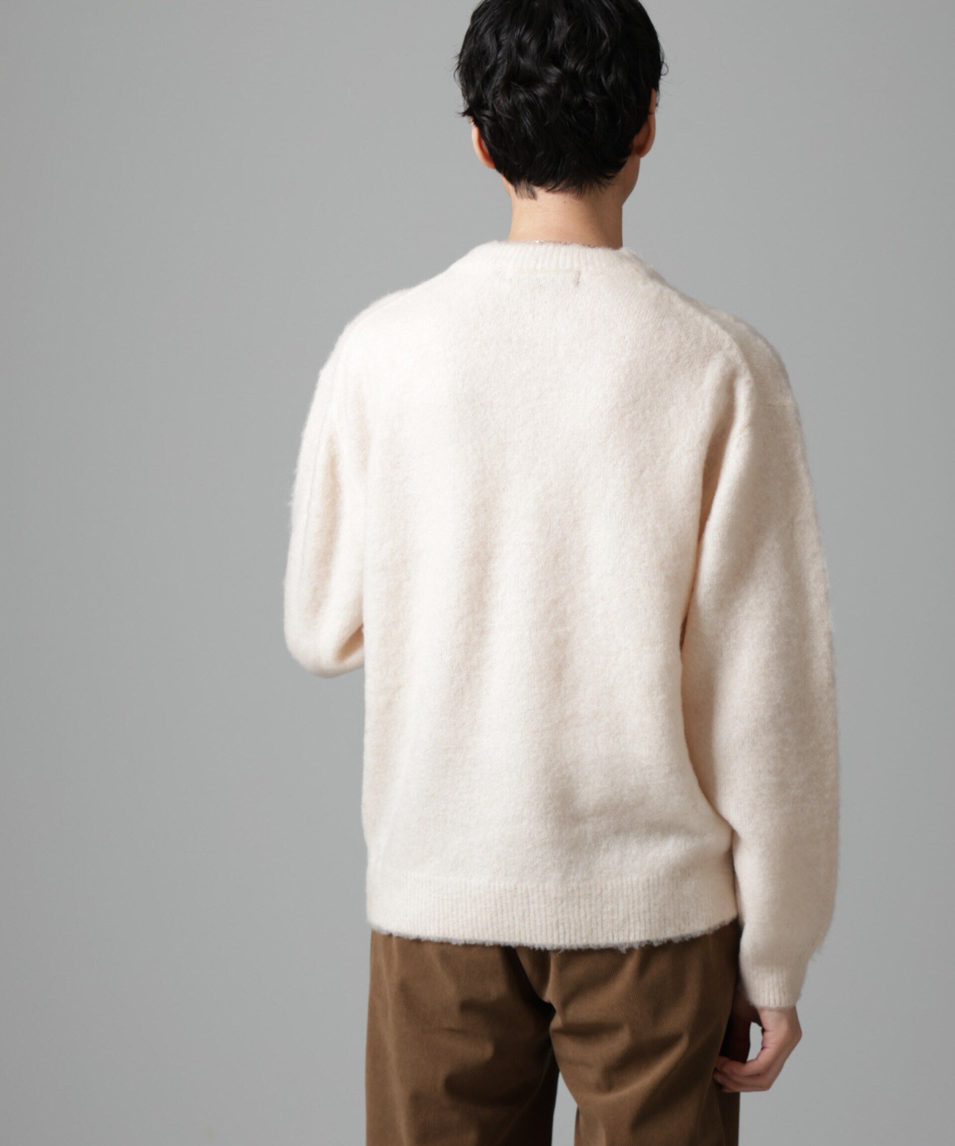 nano･universe「モヘヤブレンド起毛クルーネックニット」|ニット・セーター|